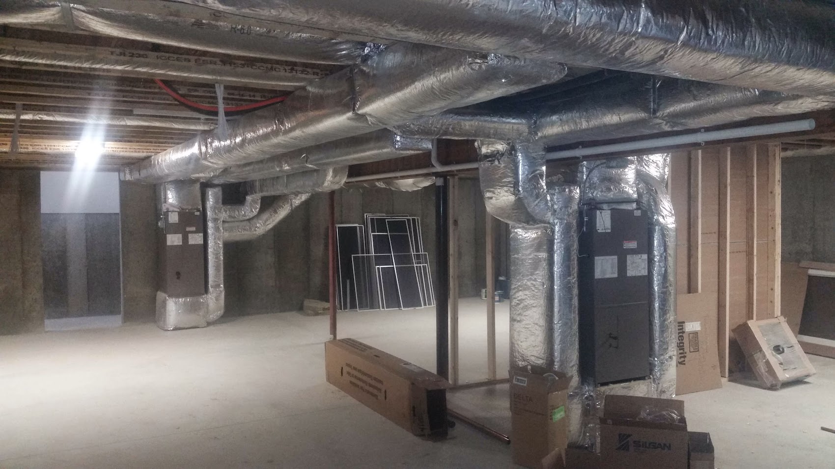 Basement ductwork and air handler install