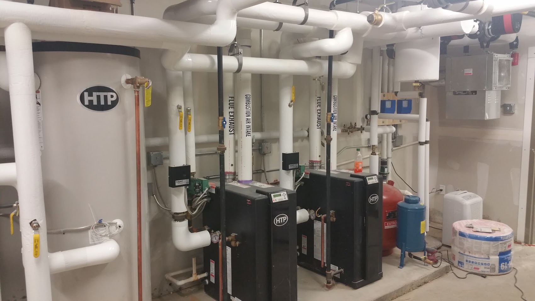 Commercial boiler installation
