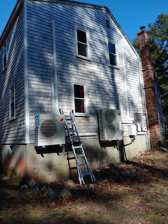 Double head ductless mini split install