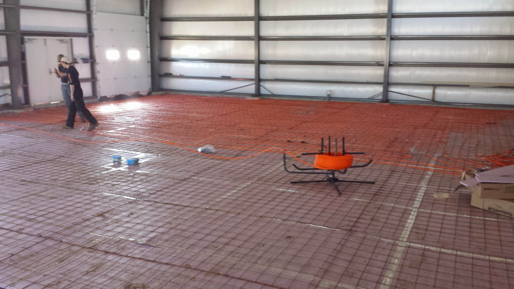 Radiant heating system tied to boiler
